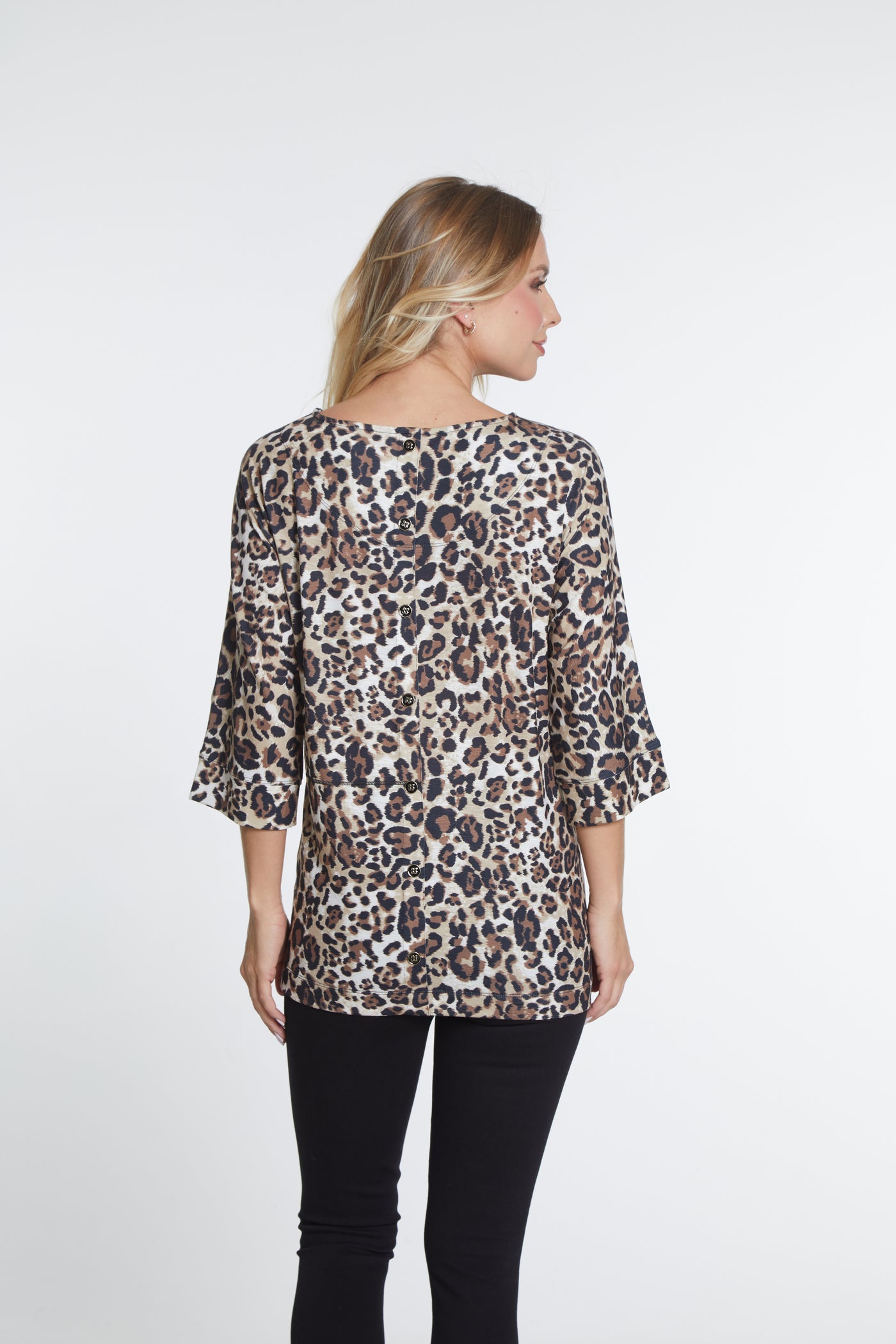 Cheetah Print Knit Top - Women's - Multi