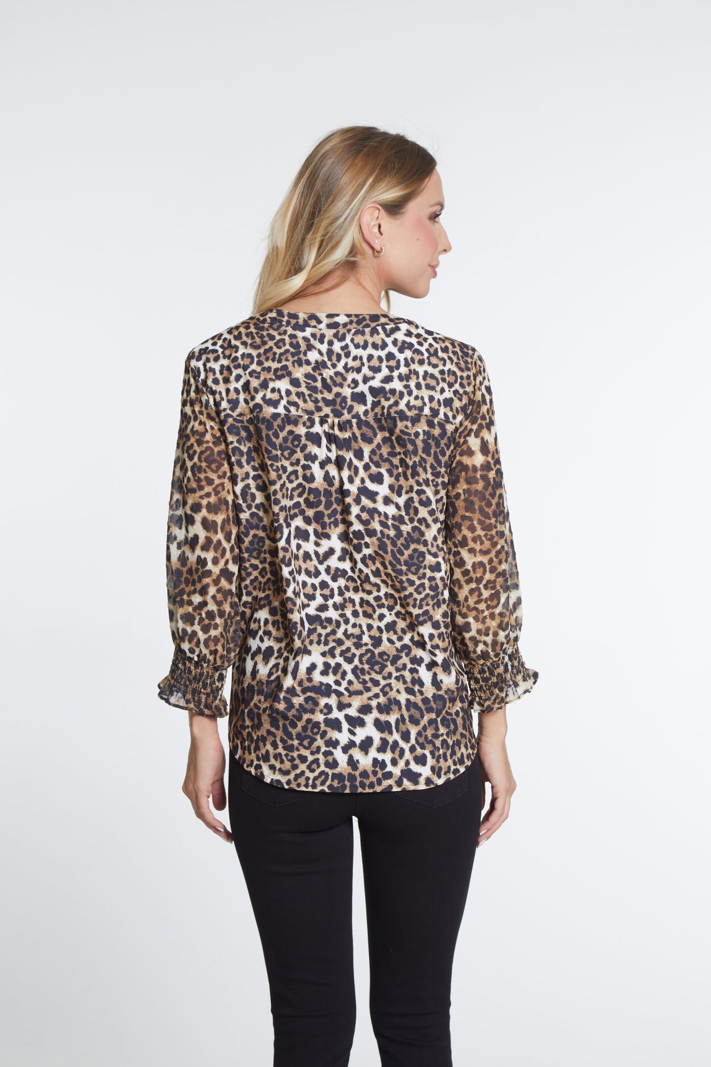 Animal Print Woven Top - Multi