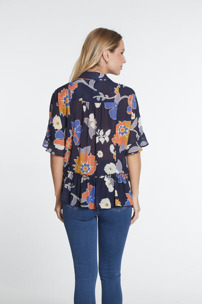 Floral Peplum Top - Multi