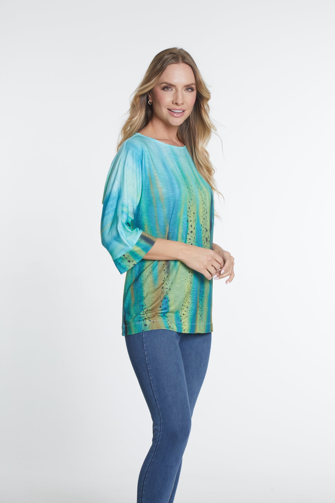 Dolman Sleeve Knit Top - Multi