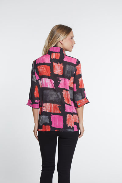 Box Print Woven Jacket - Women's - Multi