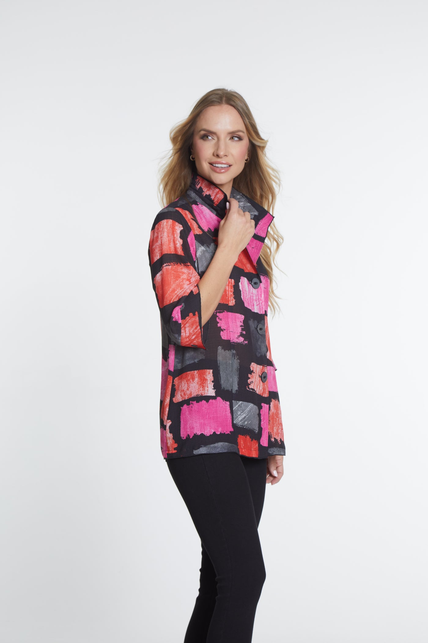 Box Print Woven Jacket - Women's - Multi