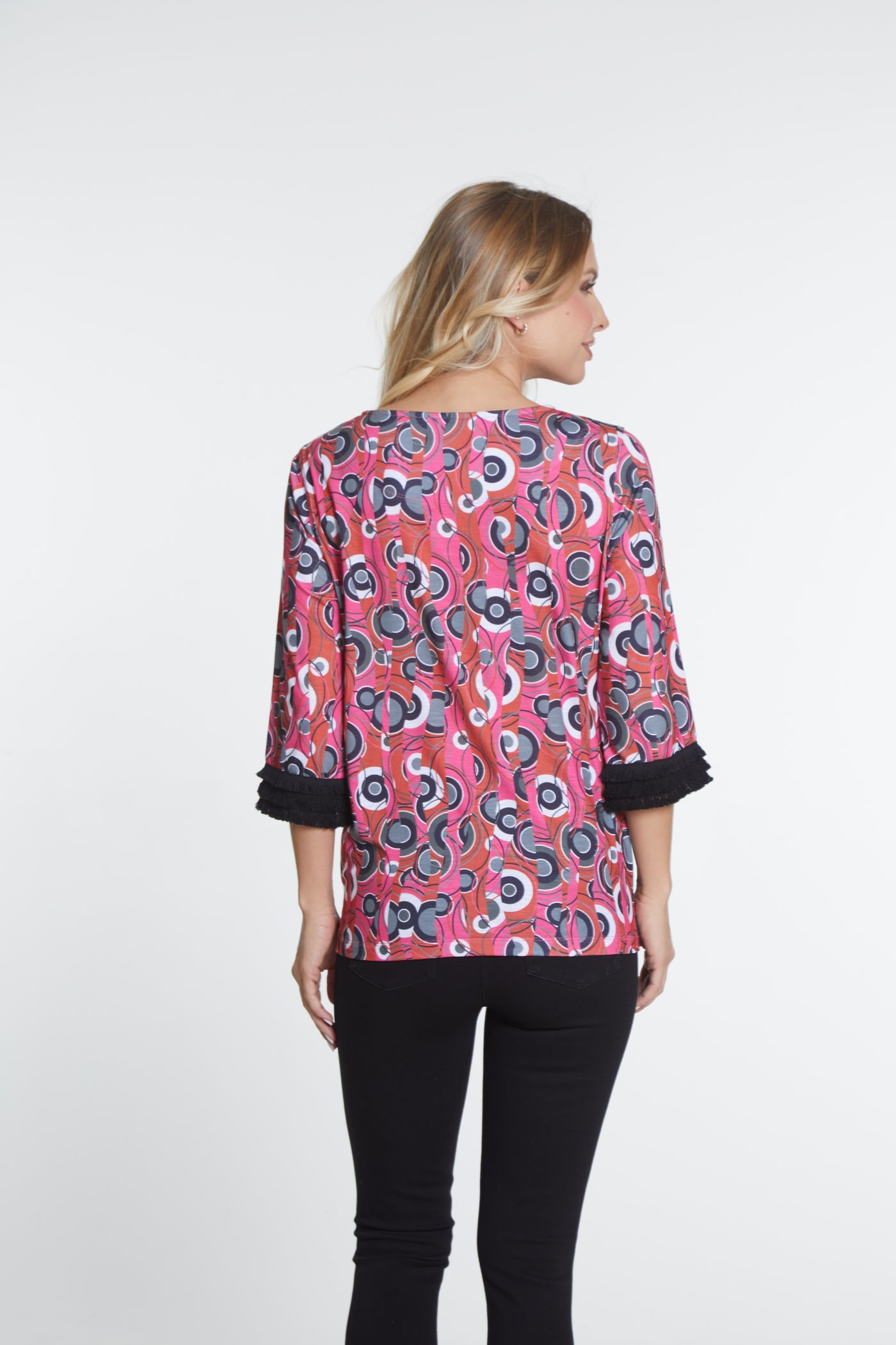 Print Slub Knit Top - Multi