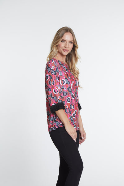 Print Slub Knit Top - Women's - Multi