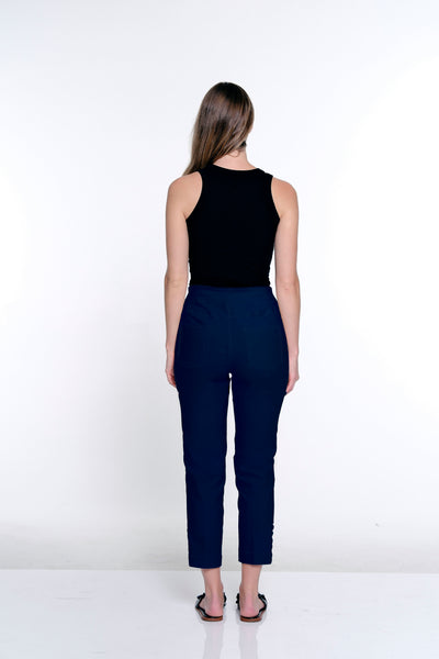 Plus Ankle Pant w/ Strap Hem Vents - Midnight