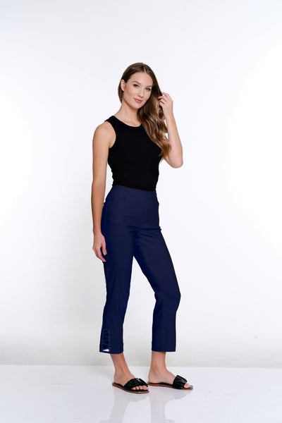 Plus Ankle Pant w/ Strap Hem Vents - Midnight