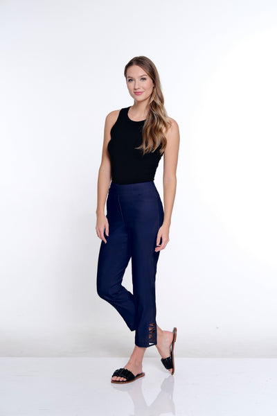 Plus Ankle Pant w/ Strap Hem Vents - Midnight