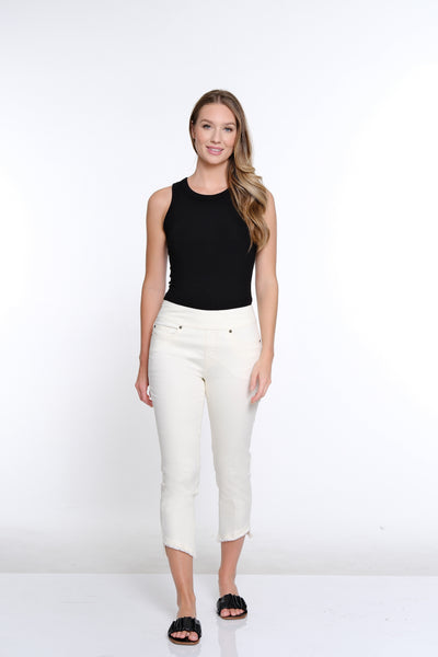 5 Pocket Ankle Jean- Ivory