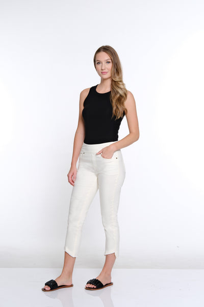 5 Pocket Ankle Jean- Ivory