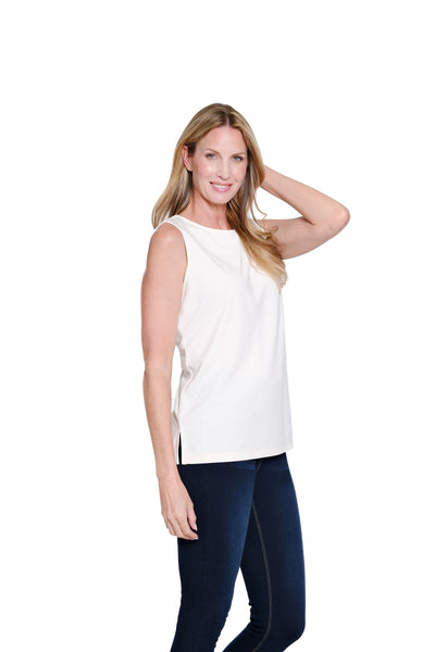 High Neck Tank Top - Soft Ivory