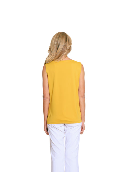 High Neck Tank Top - Saffron