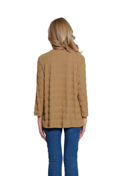 Solid Scoop Neck Knit Top - Plus - Tan