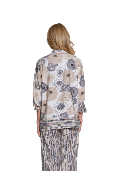 Crinkle Woven Shirt - Black Print