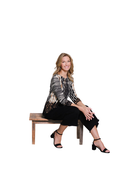 Embellished Panel Knit Top - Multi