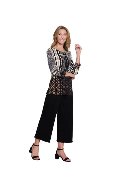 Embellished Panel Knit Top - Multi