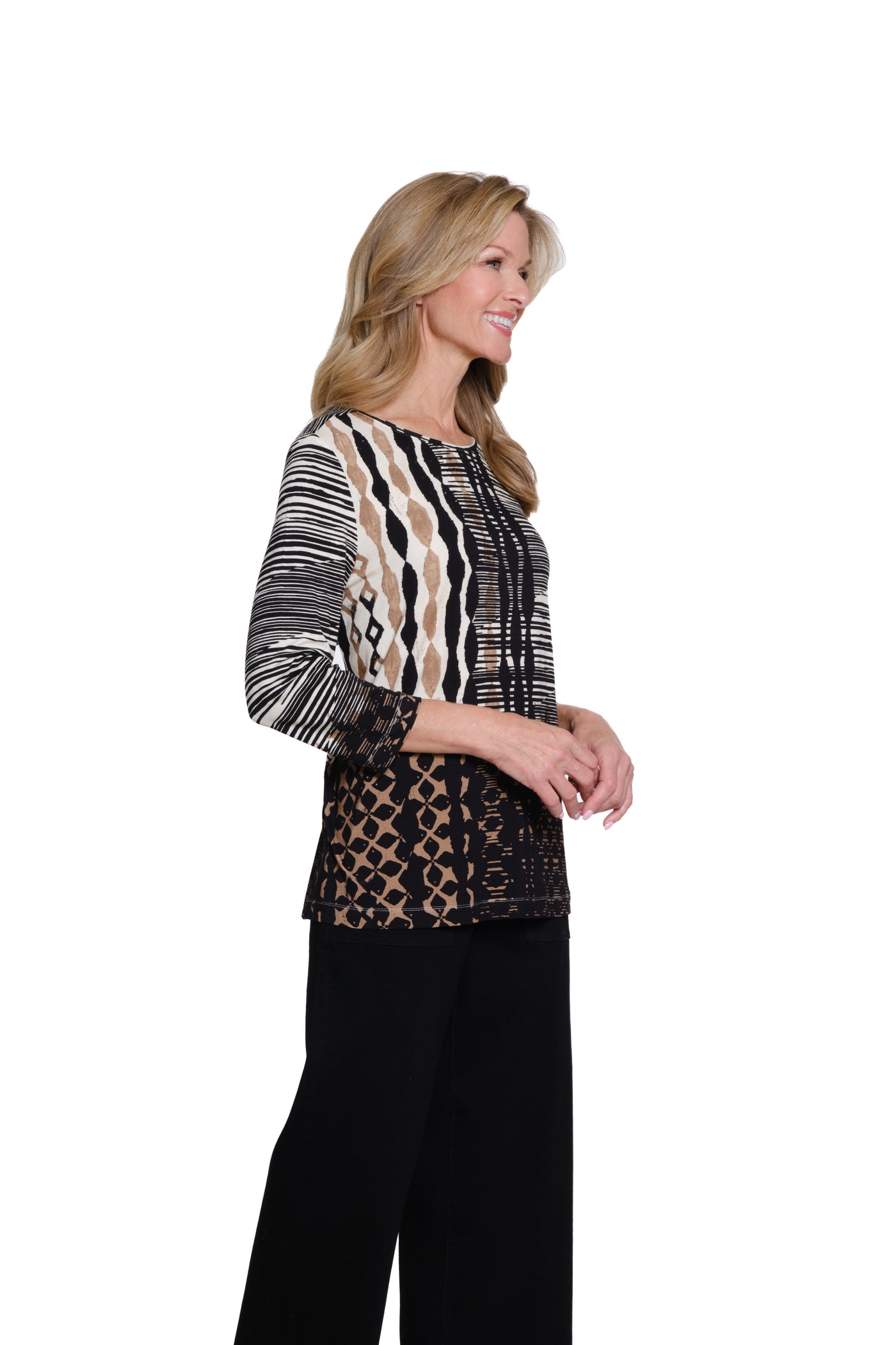 Embellished Panel Knit Top - Multi
