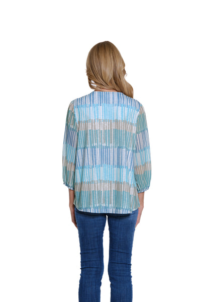 Printed Slub Knit Top - Petite - Multi