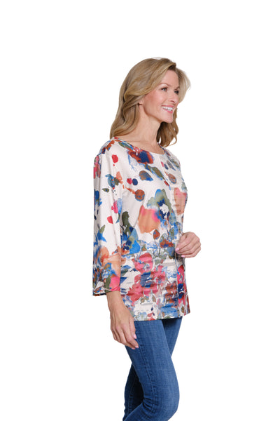 Mixed Media Knit Top - Petite - Multi