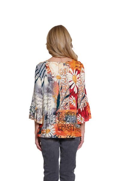 Embellished Bateau Neck Knit Top - Multi