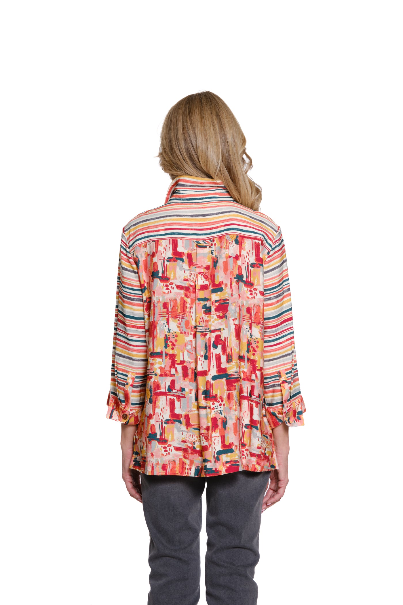 Multi-Print Button-Front Shirt - Multi