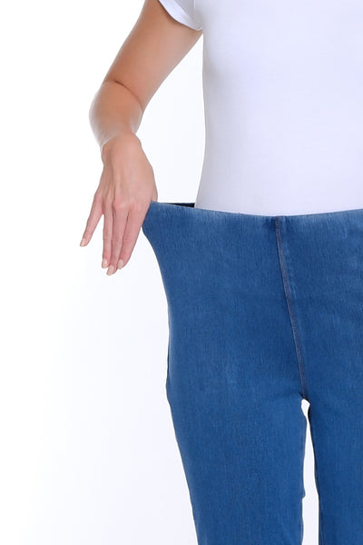 Comfort Cloud Knit Denim Ankle Jean - Medium Indigo