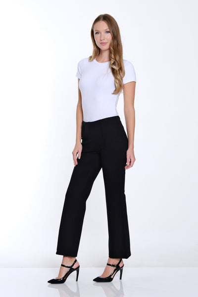 Stretch Ponte Pintuck Flare Leg Pant - Women's - Stone