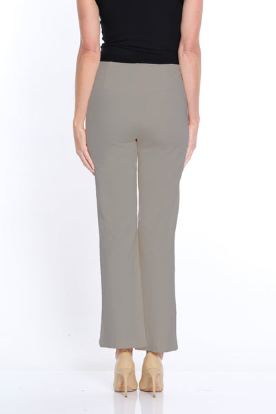 Stretch Ponte Pintuck Flare Leg Pant - Women's - Stone