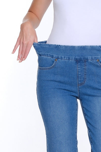 Solid Denim Relaxed Leg Ankle Jean - Medium Indigo