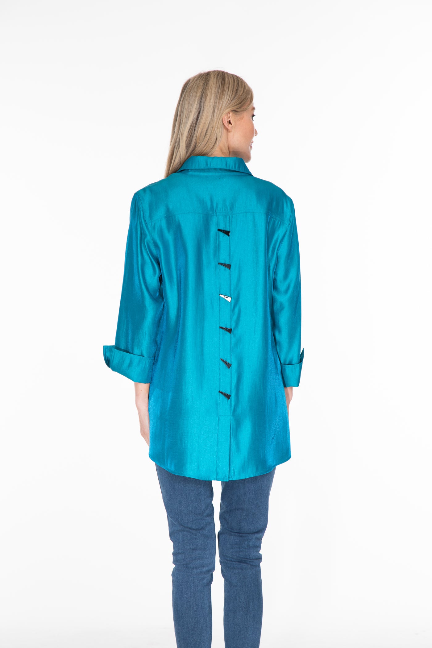 Button Front Shirt - Bright Teal
