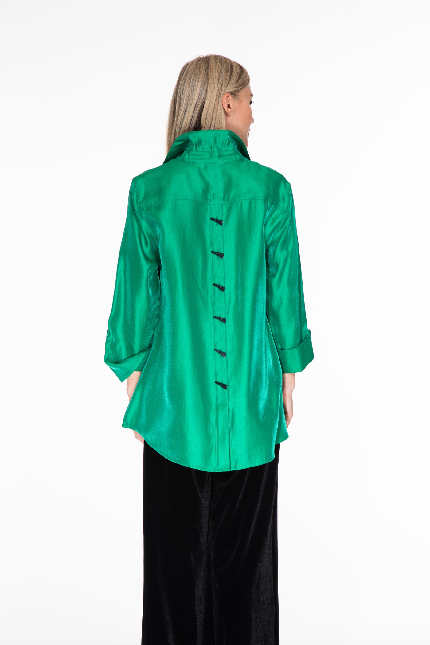 Button Front Shirt - Emerald