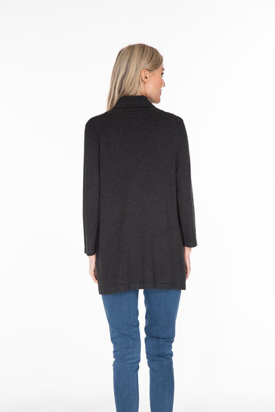 Cowl Collar Sweater - Heather Gray