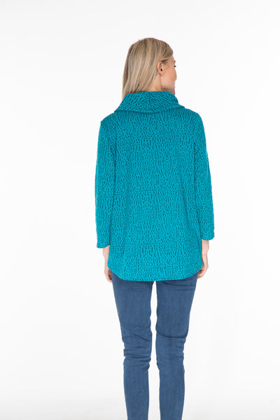 Wrap Front Top - Bright Teal