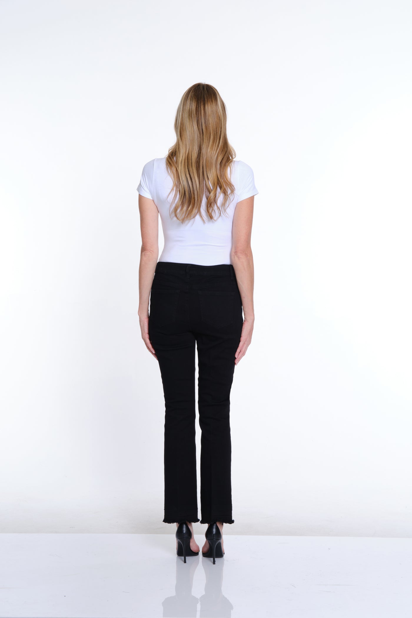 Contour Waist Solid Denim Jean - Black Denim