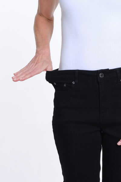 Contour Waist Solid Denim Jean - Black Denim