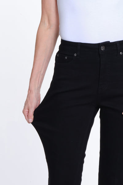 Contour Waist Solid Denim Jean - Black Denim