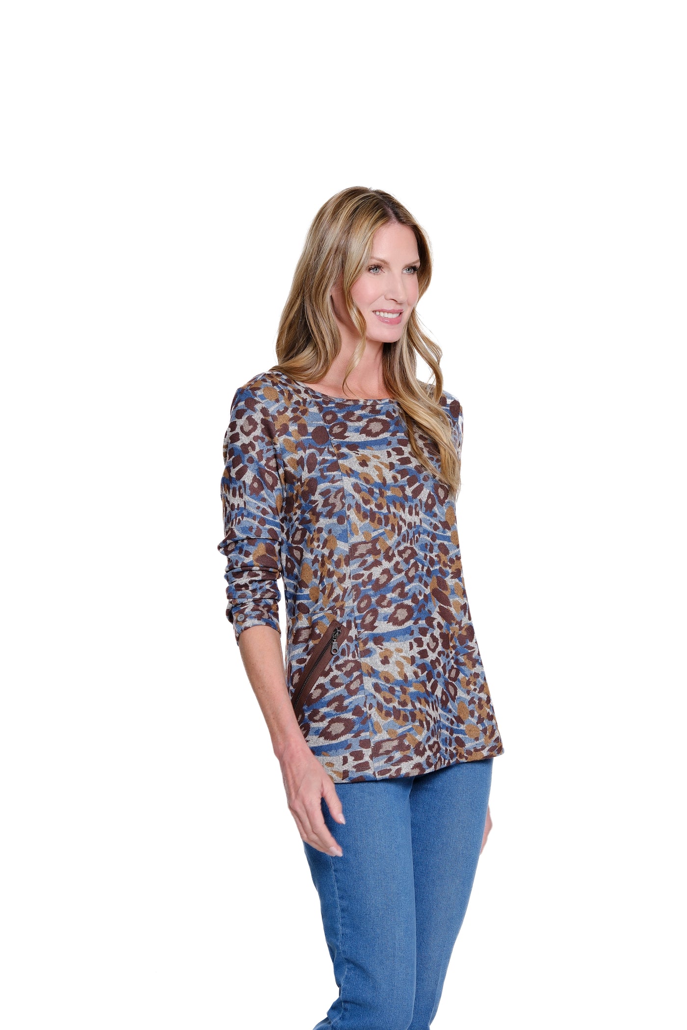 Zip Pocket Top - Skin Multi
