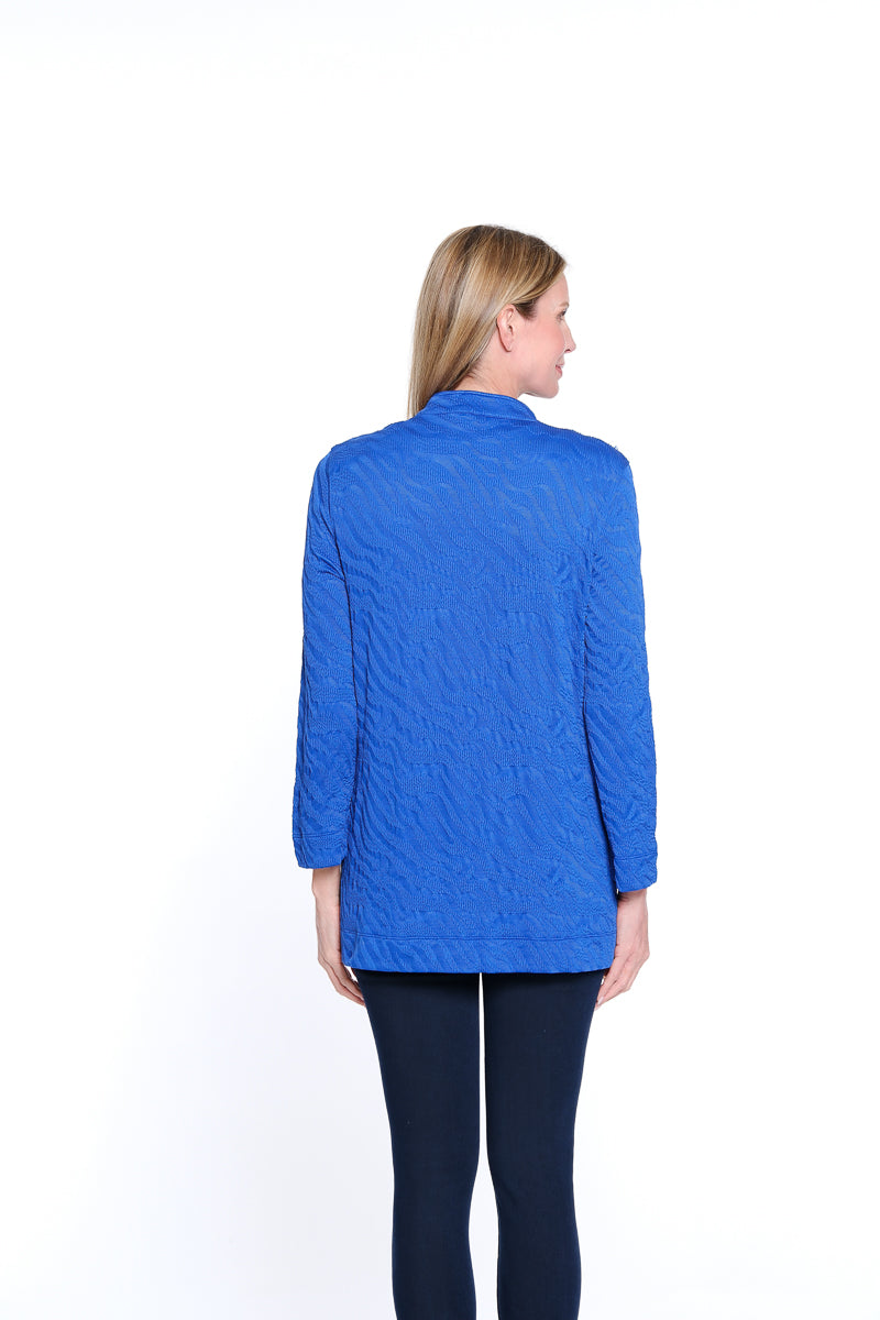 Jacquard Knit Jacket & Tank Top - Royal