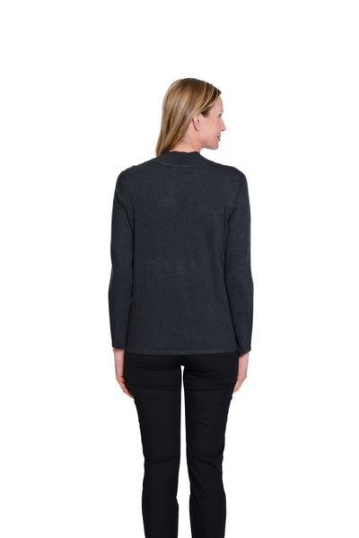 Mock Neck Sweater - Heather Grey