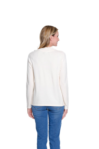 Mock Neck Sweater - Winter White