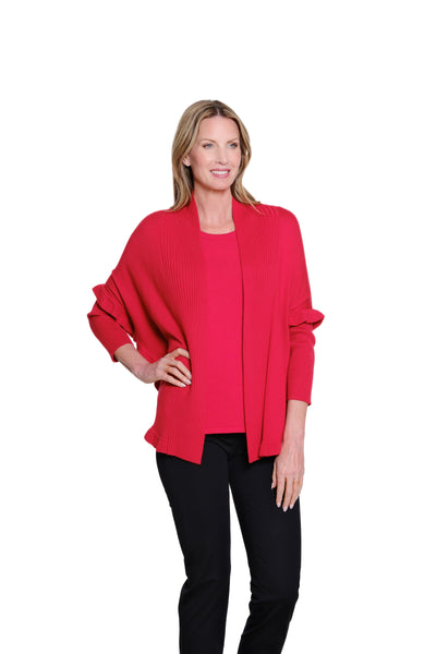 Shawl Collar Cardigan - Red