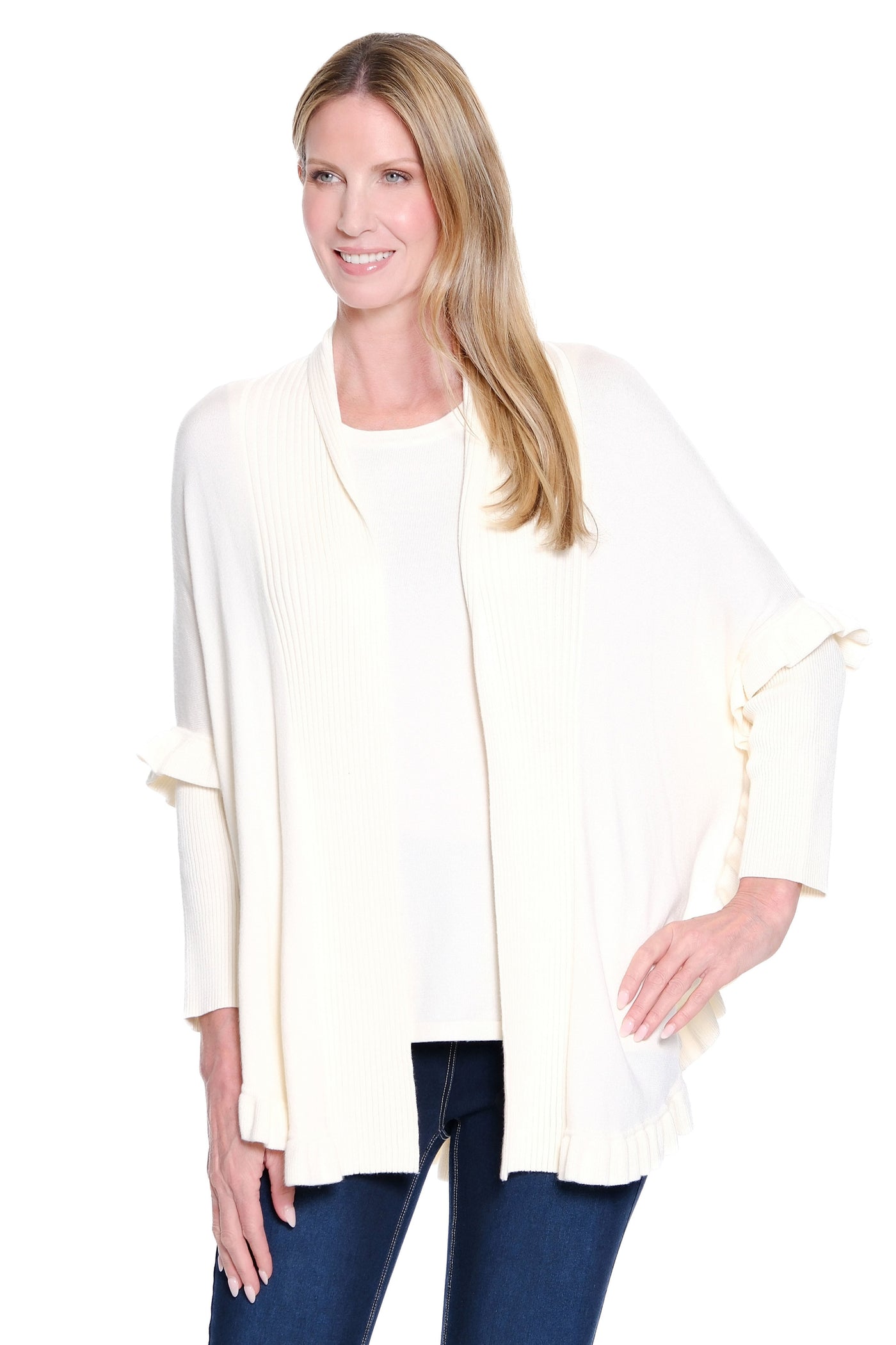Shawl Collar Cardigan - Winter White
