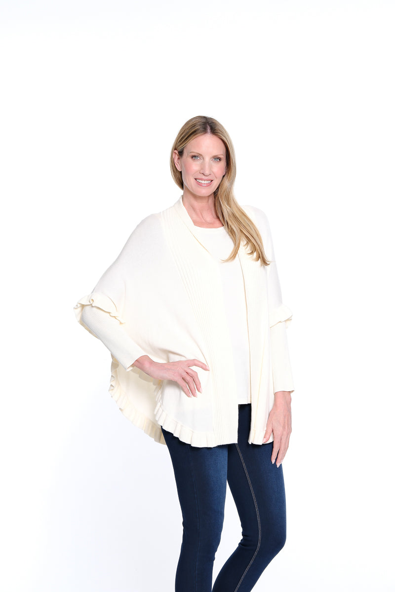 Shawl Collar Cardigan - Winter White
