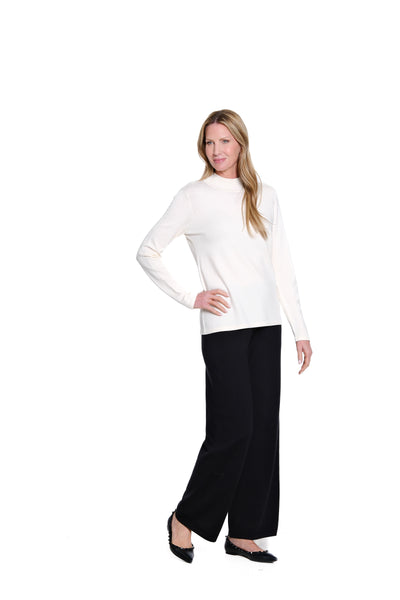 Wide Leg Knit Pant - Black
