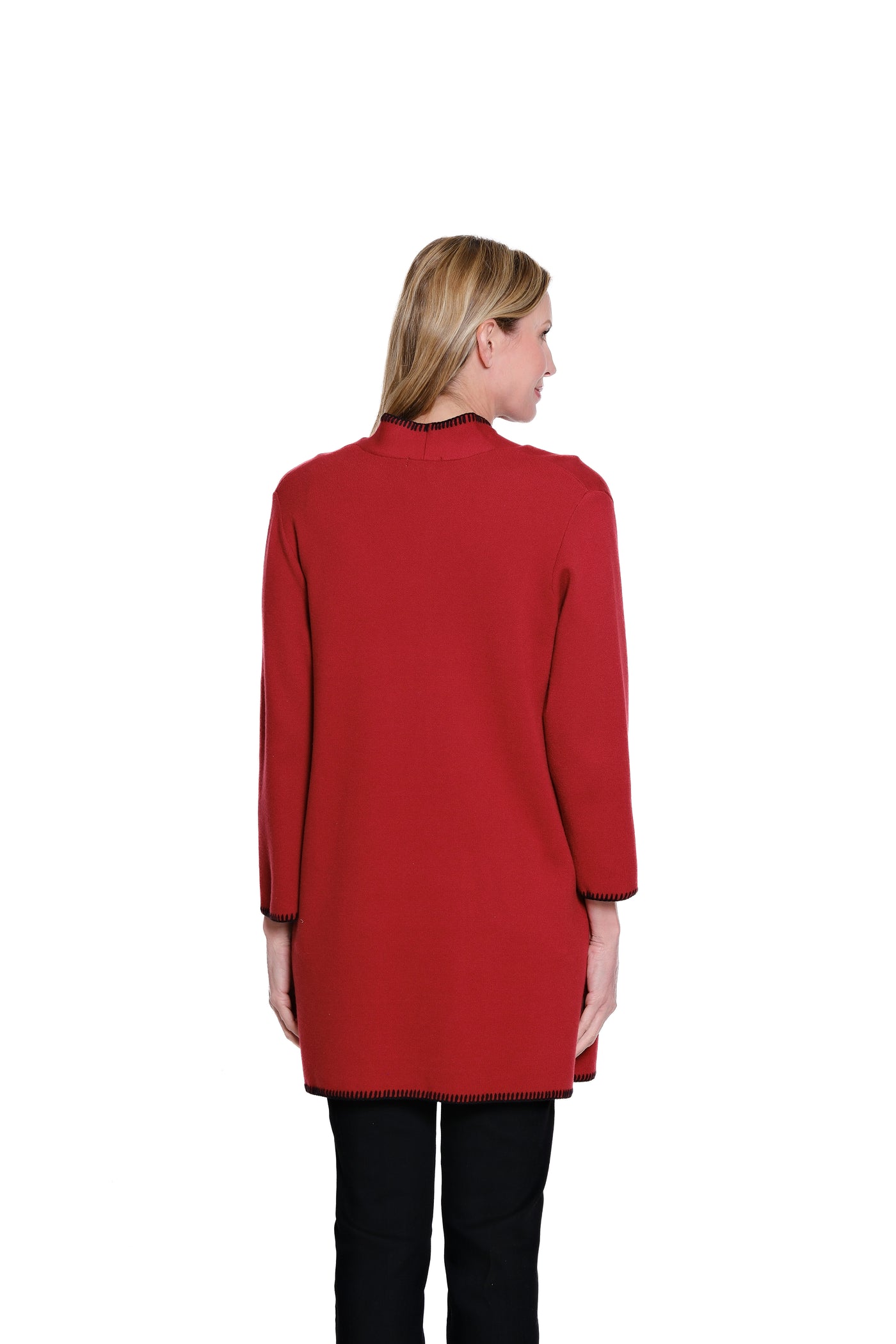Shawl Collar Cardigan - Crimson