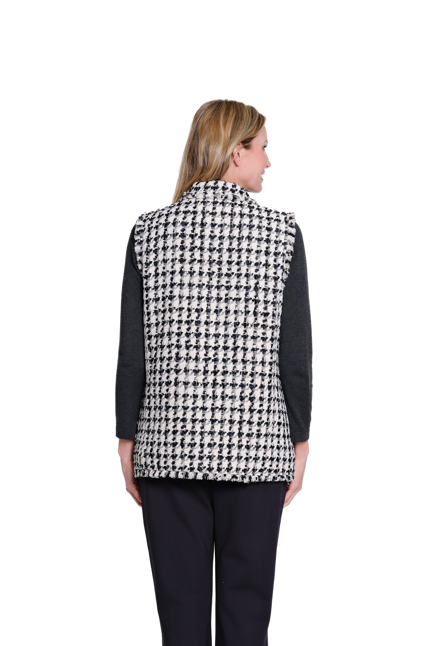 Lapel Collar Woven Vest - Multi