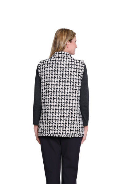 Lapel Collar Woven Vest - Multi