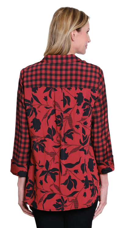 Print Back Woven Shirt - Multi