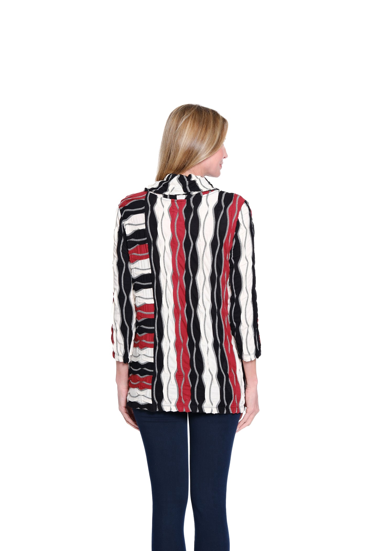 Cowl Neck Knit Top - Plus - Crimson