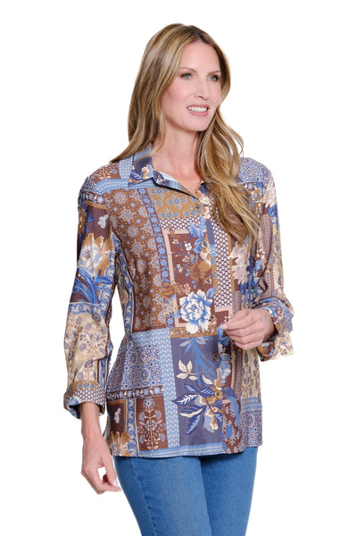 Mixed Print Woven Shirt - Multi