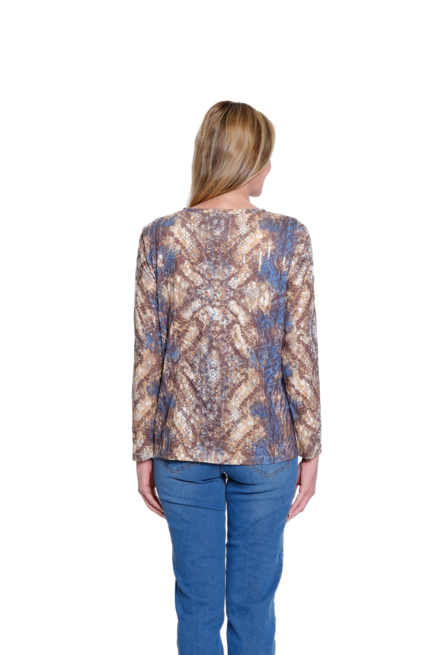Print Slub Knit Top - Multi